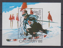 Olympia'88, Laos  Bl. 114 , O  (A6.0847) - Hiver 1988: Calgary