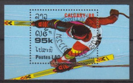 Olympia'88, Laos  Bl. 120 , O  (A6.0849) - Invierno 1988: Calgary