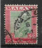 MALAYA - SELANGOR  1936 $2 SG 84 FINE USED Cat £12 - Selangor