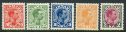 DENMARK 1925-26 King Christian X Definitives LHM / *.  Michel 146-50 - Ungebraucht