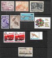 SINGAPORE 1948 - 1980 FINE USED SELECTION INCLUDING 1948 SILVER WEDDING SET + HIGHER DOLLAR VALUES - HIGH CAT VALUE - Singapour (...-1959)