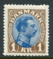 DENMARK 1922 King Christian X Definitive 1 Kr LHM / *.  Michel 128 - Ongebruikt