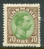 DENMARK 1920 King Christian X Definitive 70 Øre MNH / **.  Michel 107 - Nuevos