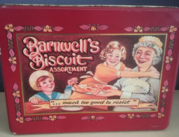 BARNWELL'S BISCUIT ASSORTIMENT MUTCH TOO GOOD TO RESIST  - MADE AT THE GRANARY BAKEHOUSE YORK - VINTAGE OUD BLIK - Blikken