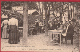 Butry ( Val D' Oise ) Restaurant Du Brochet D'Oise  -  Le Jardin .  Carte Postale écrite - Bonne état - Butry