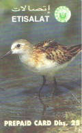 United Arab Emirates:Used Phonecard, 25 DHS., Bird - Zangvogels