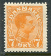 DENMARK 1918 King Christian X Definitive 7 Øre  MNH / **..  Michel 97 - Unused Stamps