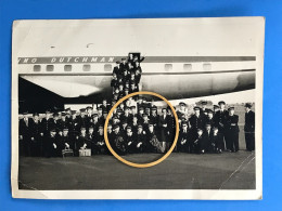 Luxembourg - Differdange - Harmonie Municipale Devant L'avion KLM "The Flying Dutchman" - (photo 18 X 13 Cm) Coins Pliés - Differdingen