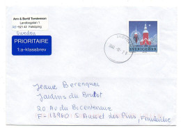 Suède--2002--Lettre De FALKOPING   Pour SAUSSET LES PINS -13 (France)....timbre Seul Sur Lettre   .....cachet SKOVDE - Storia Postale