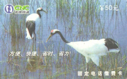 China:Used Phonecard, 50 Units, Bird, Storks - Other & Unclassified