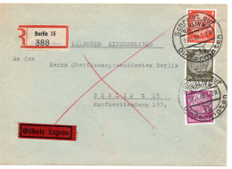 59373 - Deutsches Reich - 1939 - 40Pfg Hindenburg MiF A Orts-R-EilBf BERLIN - SCHREIBT AUF DINFORMATEN - Lettres & Documents
