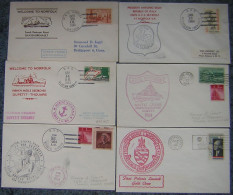 USA Etats Unis Lot De 9 Enveloppes  Thémes Marine, Escorteurs, Destroyer Et Divers - Oblitérés - Schmuck-FDC