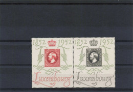 Luxembourg - Bloc MNH** N° 7 - 1952 - Michel 488/9 - Timbres Sur Timbres - Blokken & Velletjes