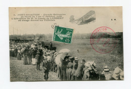 !!! MEETING GRANDE QUINZAINE DE PARIS 8 AU 17/10/1909, CPA DE PORT AVIATION AVEC CACHET SPECIAL PRIVE TYPE V - Meetings