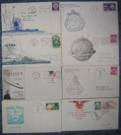 USA Etats Unis Lot De 15 Enveloppes  Thémes Marine, Sous Marins, Submarine Entre 1959 Et 1963  - Oblitérés - FDC
