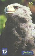 Brazil:Brasil:Used Phonecard, Telefonica, 30 Units, Bird, Eagle, Harpyhalyaetus Coronatus, 2001 - Águilas & Aves De Presa