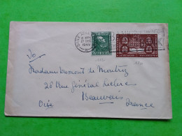 LETTRE DE BAILE ATHA CLIATH IRLANDE POUR BEAUVAIS OISE - TIMBRES 112 / 110 - Cartas & Documentos