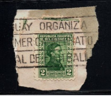 Original 1930 Uruguay 1st Soccer Football World Cup  Postmark II On Fragments " Uruguay Organiza El Primer Campeonat..." - 1930 – Uruguay