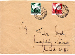 59412 - Deutsches Reich - 1936 - Parteitag 2W A Bf REICHSPARTEITAG NUERNBERG -> Magdeburg - Lettres & Documents