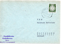 59417 - DDR / Dienst - 1959 - 20Pfg Zirkel Rechts EF A Bf BERLIN -> Hettstedt - Cartas & Documentos