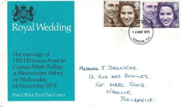 FDC - Royal Wedding - The Mariage Of HRH Princess Anne -  London 14/11/1973 - 1971-1980 Decimal Issues