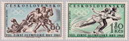 CZECHOSLOVAKIA TCHECOSLOVAQUIE 1960 SQUAW VALLEY OLYMPIC GAME (Yv. 1066-67) MNH ** OFFER! - Winter 1960: Squaw Valley