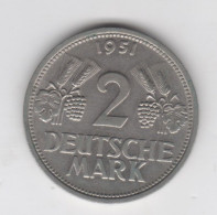 GERMANY ,2 DEUTSCHE MARK , 1951 ,G - 2 Marchi