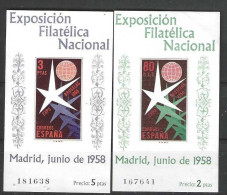 ESPAGNE Bloc N° 13-14 Exposition Nationale MADRIDE 1958 - Colecciones