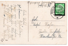 59443 - Deutsches Reich - 1934 - 5Pfg Hindenburg Trauer EF A OrtsAnsKte BERLIN - Lettres & Documents
