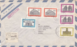 ARCHITECTURE, BUILDINGS, STAMPS ON REGISTERED COVER, 1979, ARGENTINA - Briefe U. Dokumente