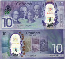 CANADA 10 Dollars 2017 UNC, P-112 Polymer, Commemorative - Canada