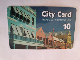 BERMUDA  $10,-  LOGIC   BERMUDA    CITY CARD / DIFFERENT BACKSIDE LOGO/ SHORT    /    PREPAID CARD  Fine USED  **14798** - Bermude