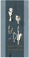 Delcampe - Faire Part - Image Religieuse : Holly Card : Communion Solennelle : GERARD BERGAME  : église De La Bridoire - 1966 - Communion
