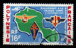 Polynésie - 1964  - Ralliement à La France Libre   -  PA 8   - Oblit - Used - Gebraucht