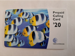 BERMUDA  $20,-   BERMUDA    TROPICAL FISH/ THICK CARD /   C&W    PREPAID CARD  Fine USED  **14813** - Bermudes