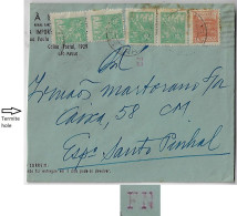 Brazil 1953 Importing House Barateira Cover From São Paulo To Pinhal 5 Stamp Electronic Sorting Mark Transorma FN - Lettres & Documents
