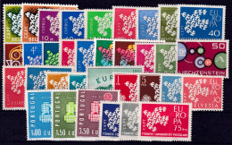 EUROPE EUROPA CEPT 1961 COMPLETE YEAR MNH ** (16 STATES - 34 STAMPS) OFFER! - 1961