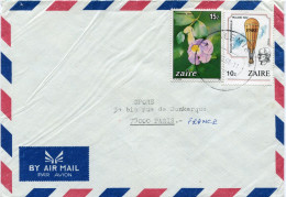 ZAIRE LETTRE PAR AVION DEPART KALEMIE ?-3-86 POUR LA FRANCE - Covers & Documents