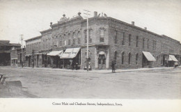 Independence Iowa, Main And Chatham Street Scene C1900s Vintage Postcard - Autres & Non Classés