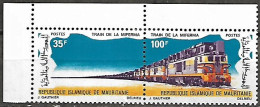 Mauritanie, 1971, MIFERMA Train, Iron Ore Transport, 2 Val Setenant MNH - Mauritanie (1960-...)