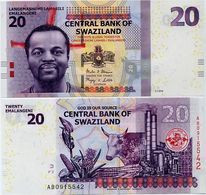 SWAZILAND       20 Emalangeni       P-37b       7.1.2014        UNC - Swaziland