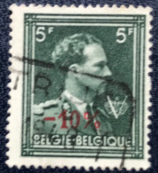 België - Belgique - C18/17 - 1946 - (°)used - Michel 424 - Koning Leopold III Met 'V' En Kroon - 1946 -10%