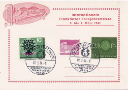 GERMANY - DEUTSCHE - 1961 -  FRANKFURT   Internationale  Messe - Usines & Industries