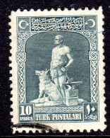 TURKEY - 1926 DEFINITIVE 10p STAMP FINE USED SG 1021 - Gebruikt