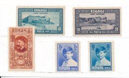 Roumanie Royaume Lot Neufs * (ou Considérez Comme) N° 331, 342, 343, 349 (coin Croqué) Et 350 - Unused Stamps