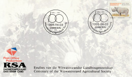 Zuid Afrika 1995, Date Stamp Card, Centenary Of The Witwatersrand Agricultural Society - Covers & Documents