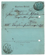 0405s: Kartenbrief Ausgabe 1890, ANK 19, Lokalpost- Rayon, Registraturlöcher - Carte-Lettere