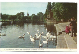 THE AVON LOOKING TOWARDS HOLY TRINITY CHURCH.-  STRATFORD-UPON-AVON.- ( REINO UNIDO ) - Stratford Upon Avon