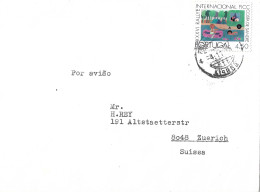 Portugal Cover To Switzerland FICC Rally 4$50 Stamp - Lettres & Documents