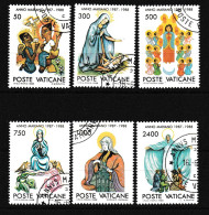 1988 Vaticano ANNO MARIANO  MARIAN YEAR  Serie Di 6 Valori Usata Con Gomma, Used With Gum - Used Stamps